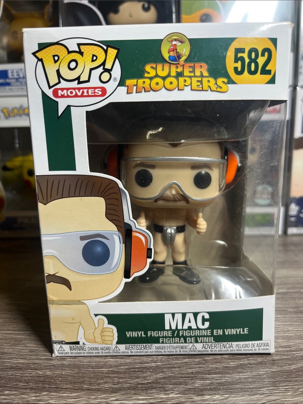 Funko POP! Mac Figure with Orange Earmuffs and Clear Goggles